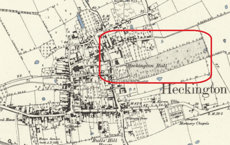 Heckington - Heckington Showgound : Map credit National Library of Scotland
